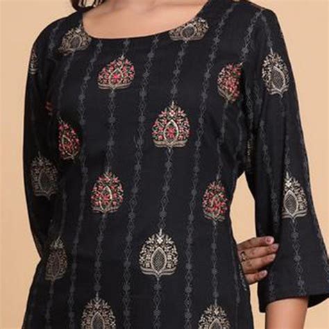 black chikan|Black Chikankari Kurtis Online Shopping for Women at Low。